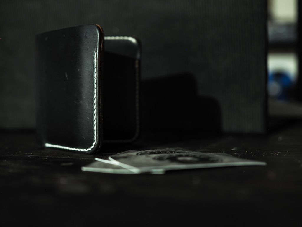 Premium black leather wallet